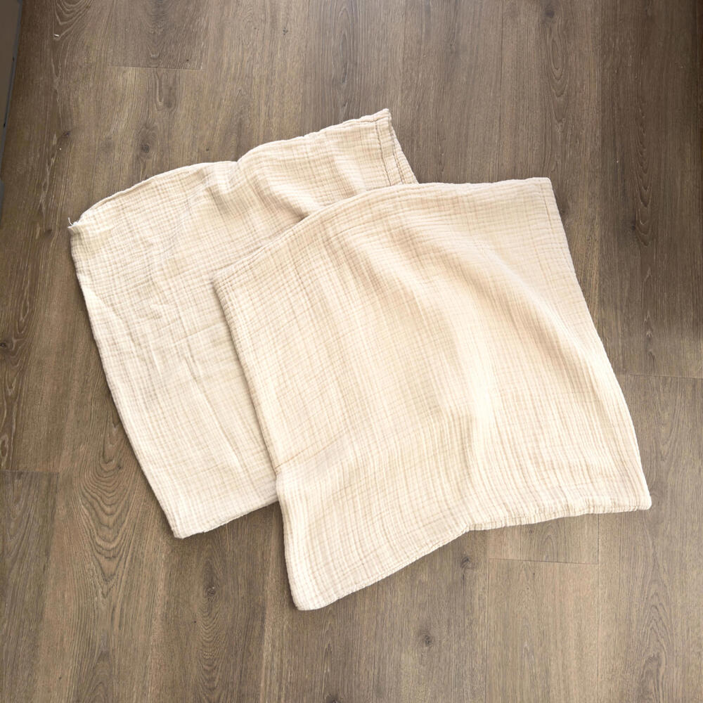 NEW Ivory Cotton Gauze Euro Sham Pillow‎
